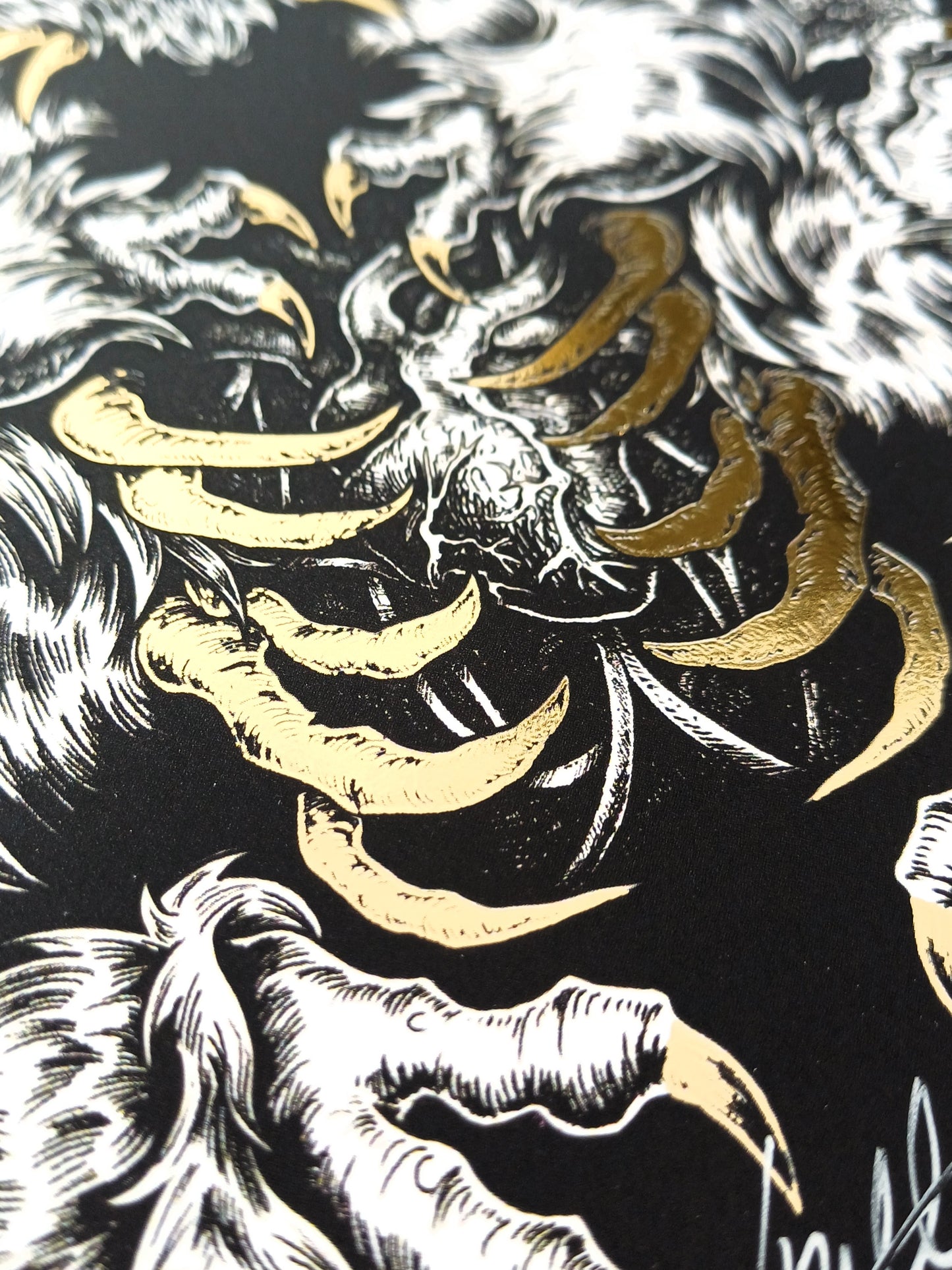 Foil Moth Beast Limited Edition Mini Print