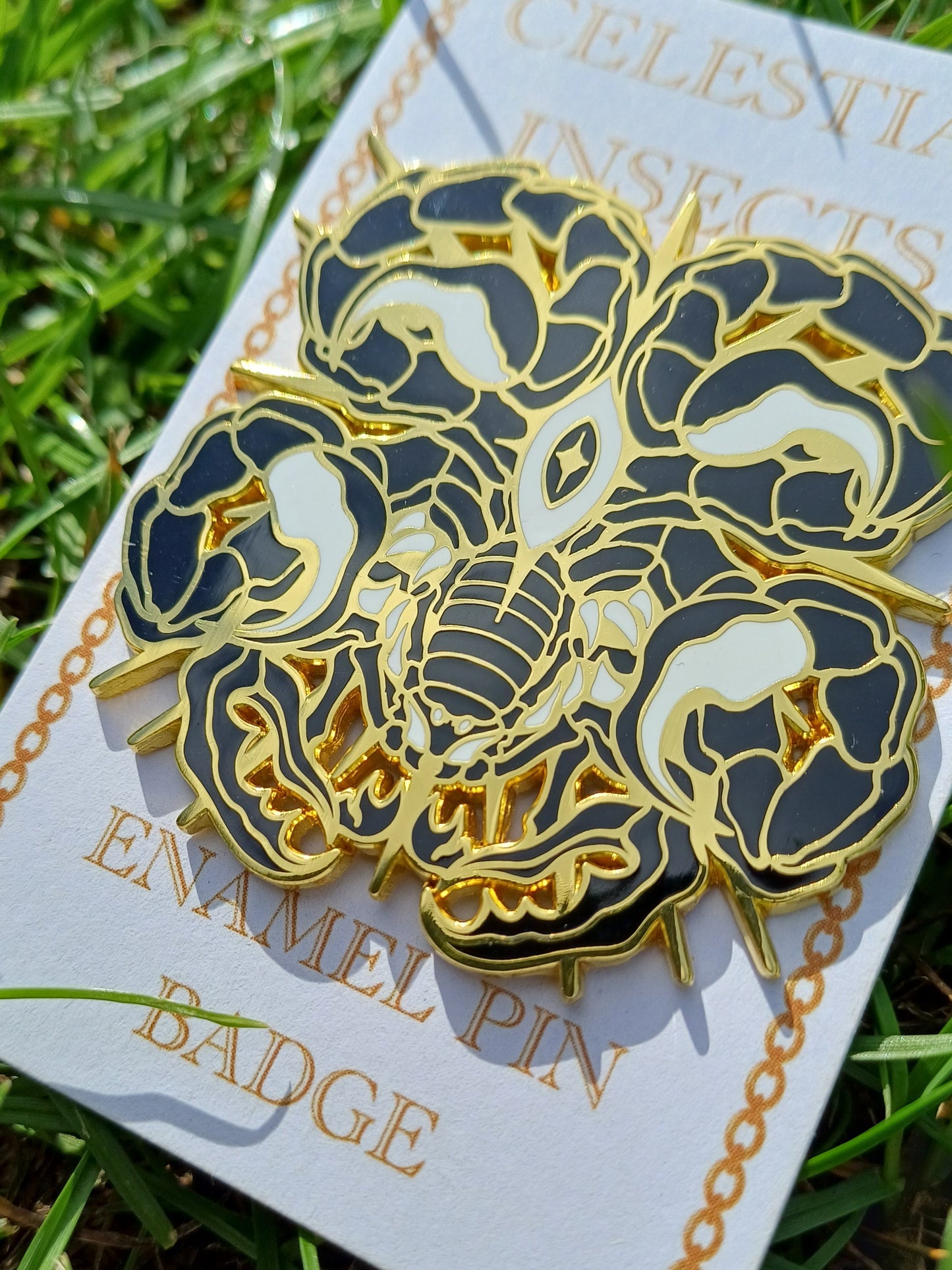 Celestial Scorpion Gold Enamel Pin