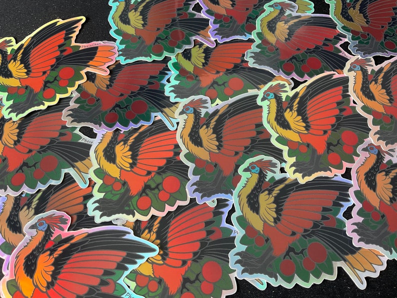 Hoatzin Holographic Vinyl Sticker