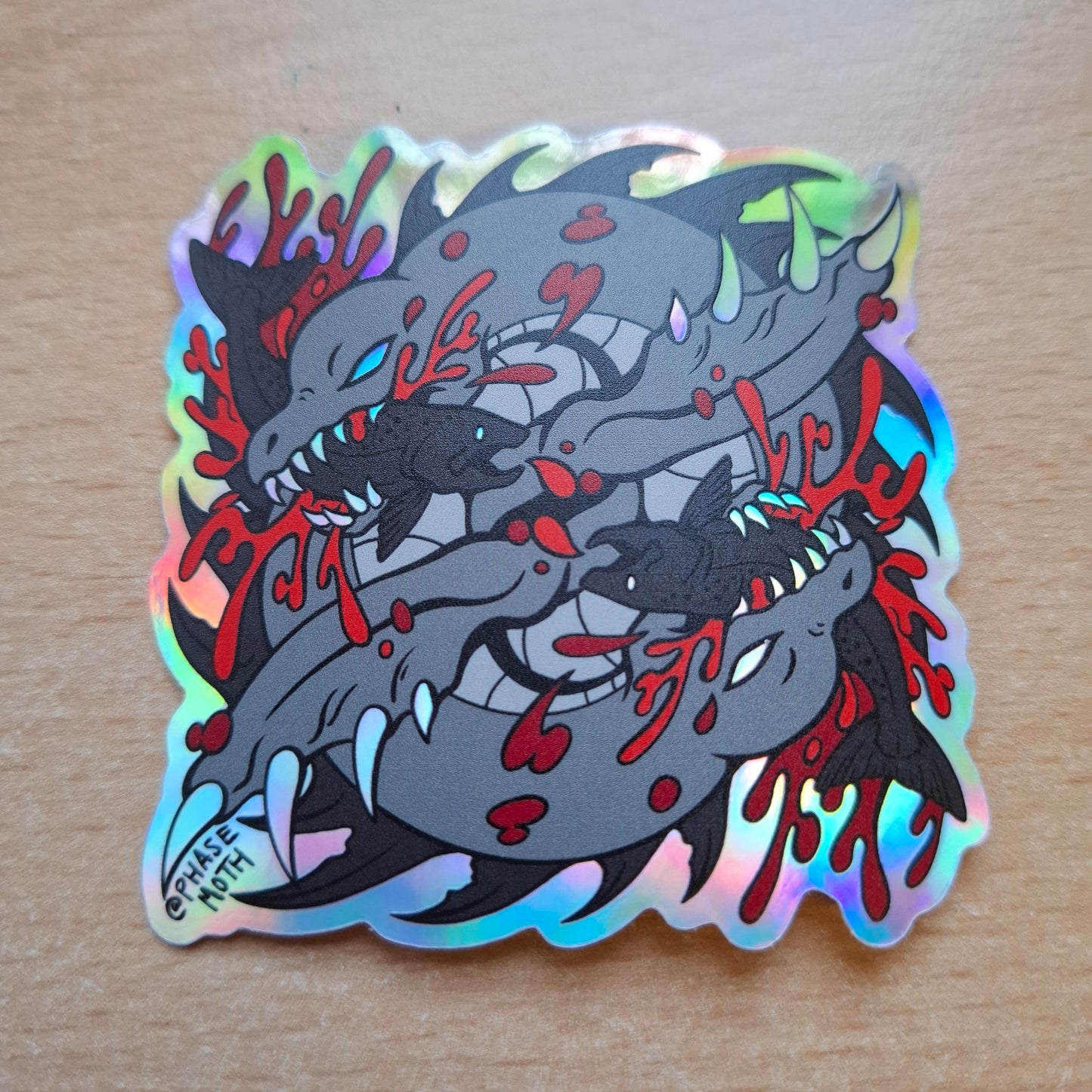 Nessie Distorted Cryptid Holographic Vinyl Sticker