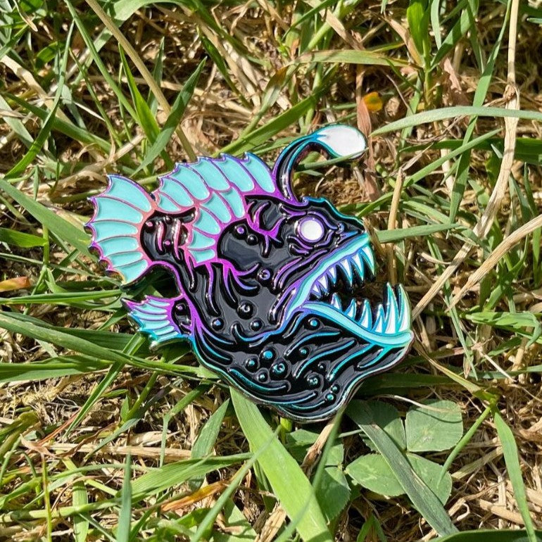 Anglerfish Rainbow Enamel Pin