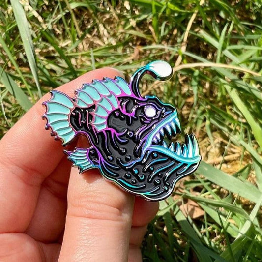 Anglerfish Rainbow Enamel Pin