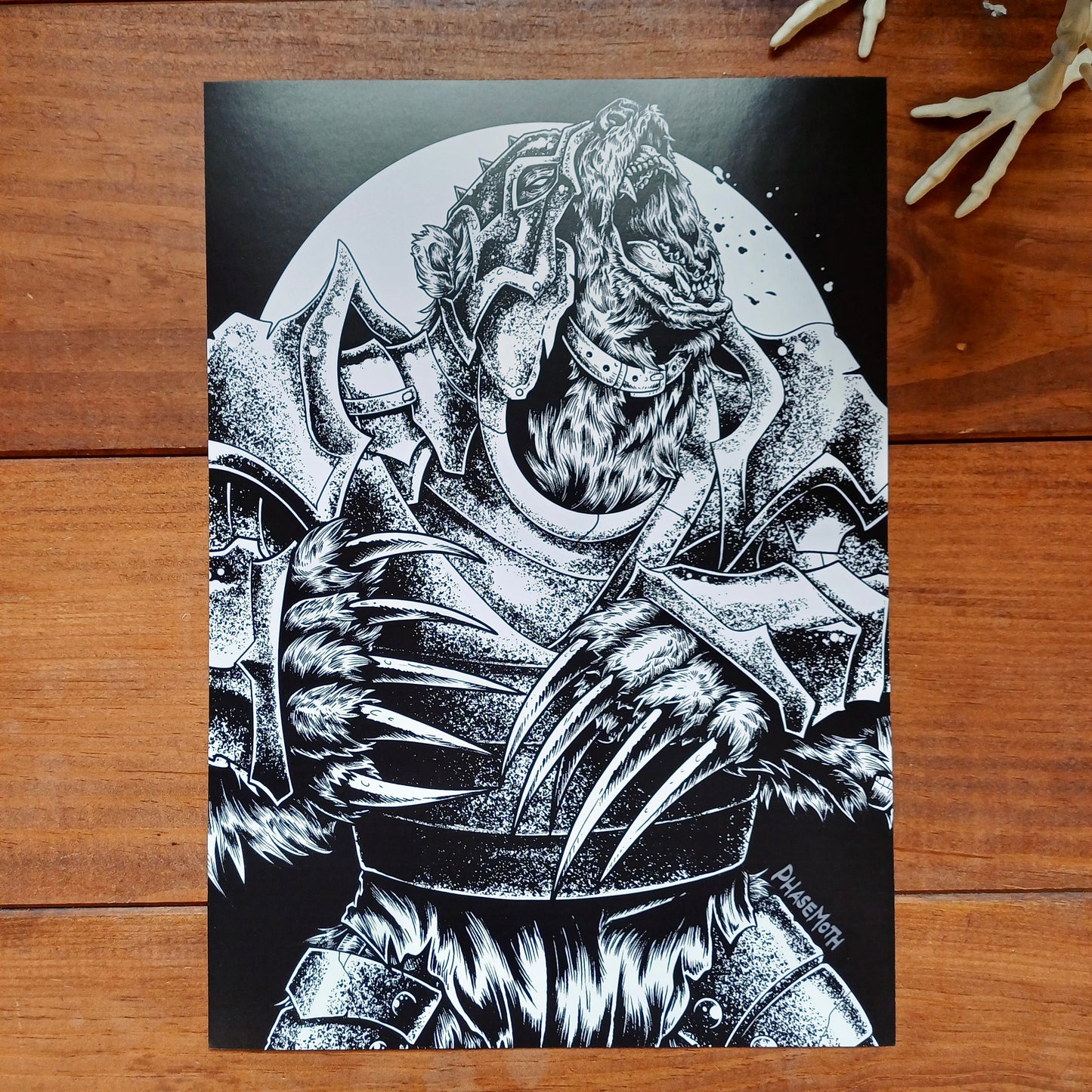 ARMORED BEAR Fantasy Art Print