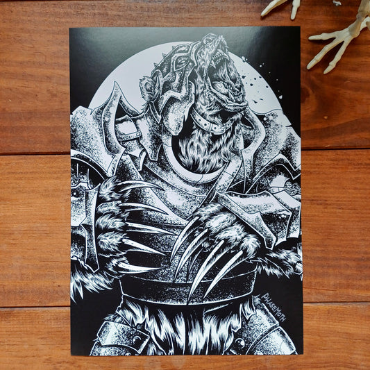 ARMORED BEAR Fantasy Art Print