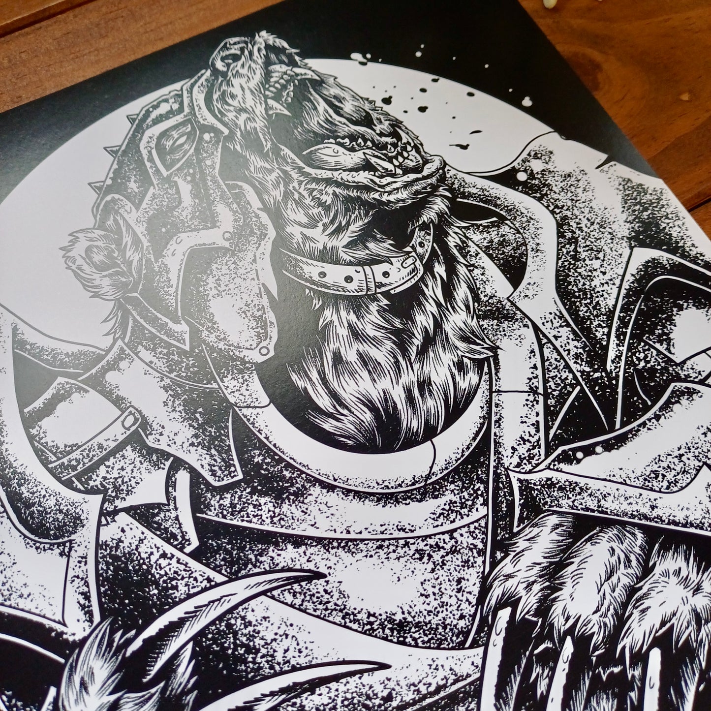 ARMORED BEAR Fantasy Art Print