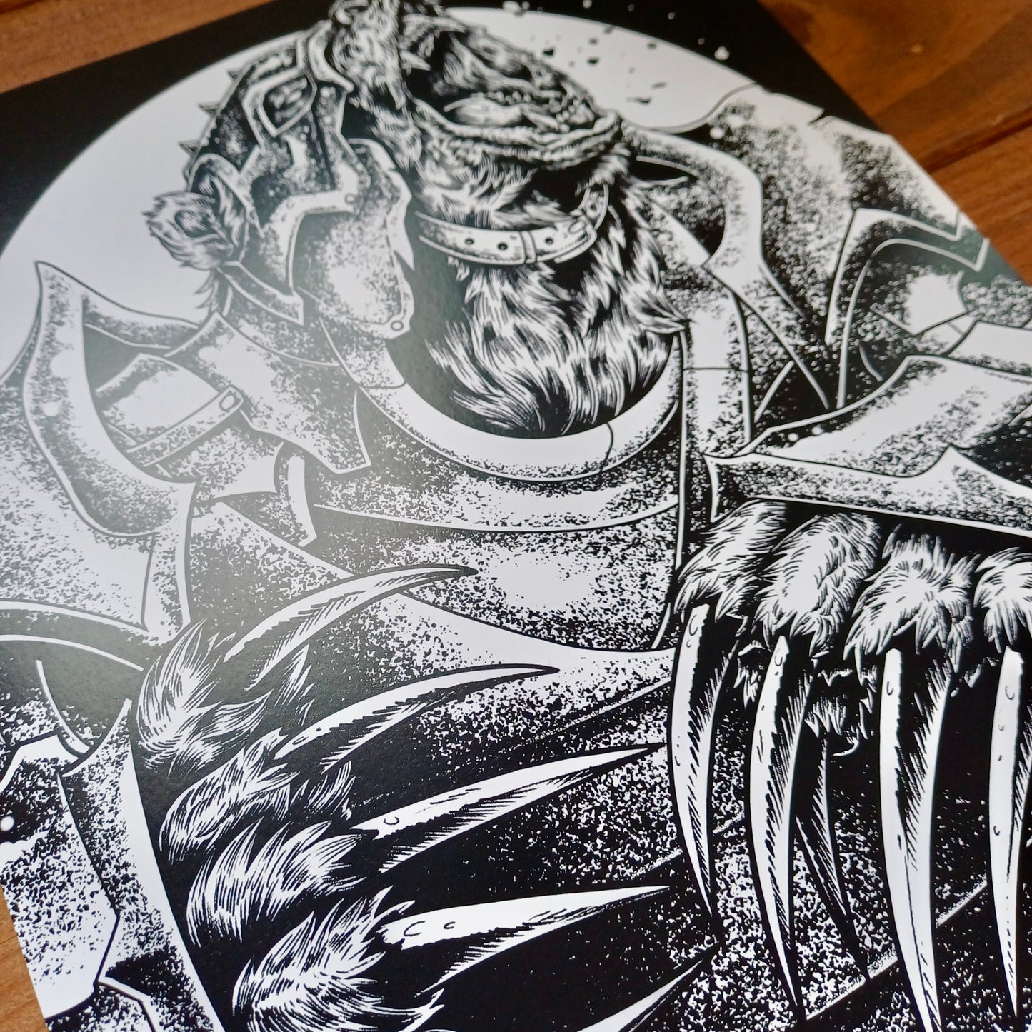 ARMORED BEAR Fantasy Art Print