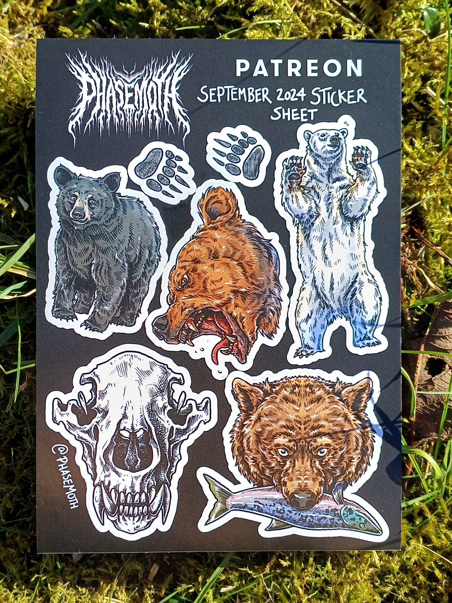 Bear A6 Sticker Sheet