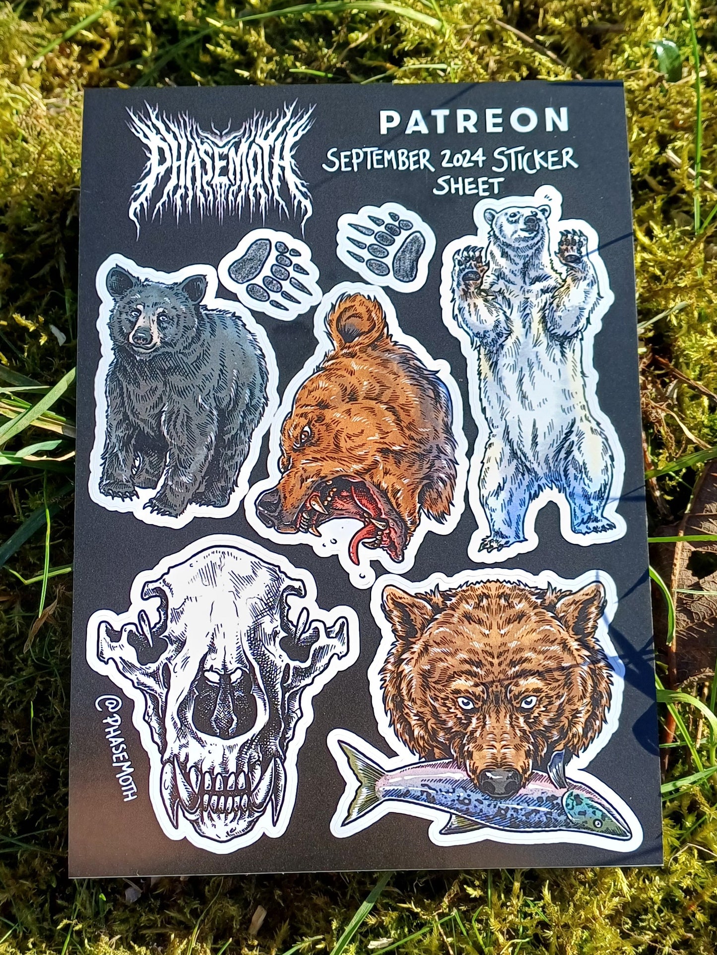 Bear A6 Sticker Sheet