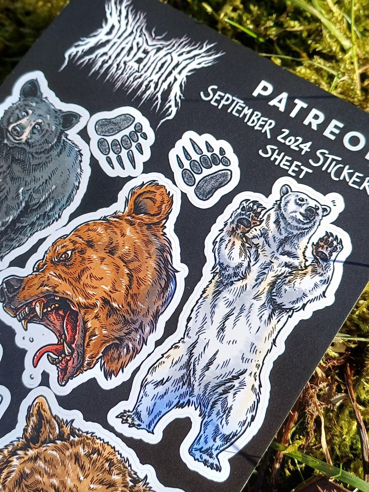 Real Bear Sticker Bear A6 Sticker Sheet – PhaseMoth
