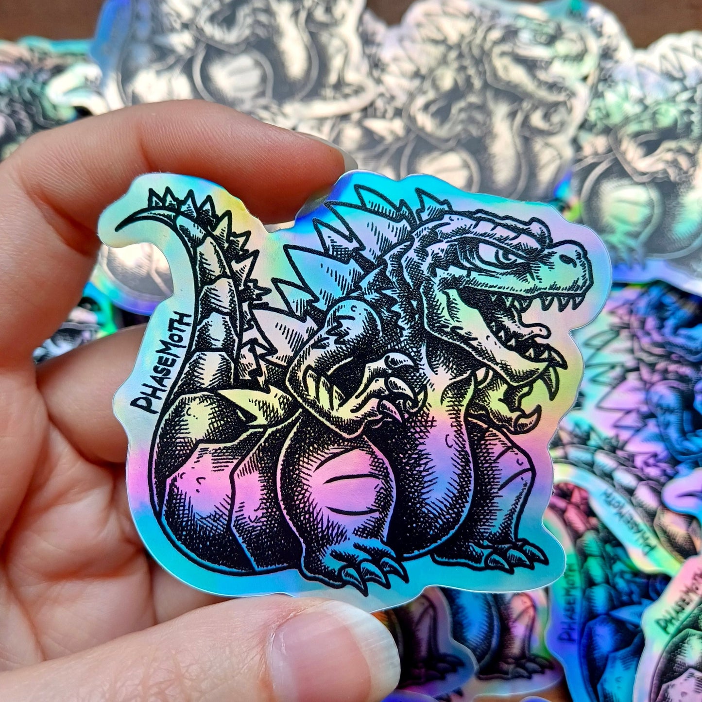 GODZILLA Holographic Vinyl Sticker