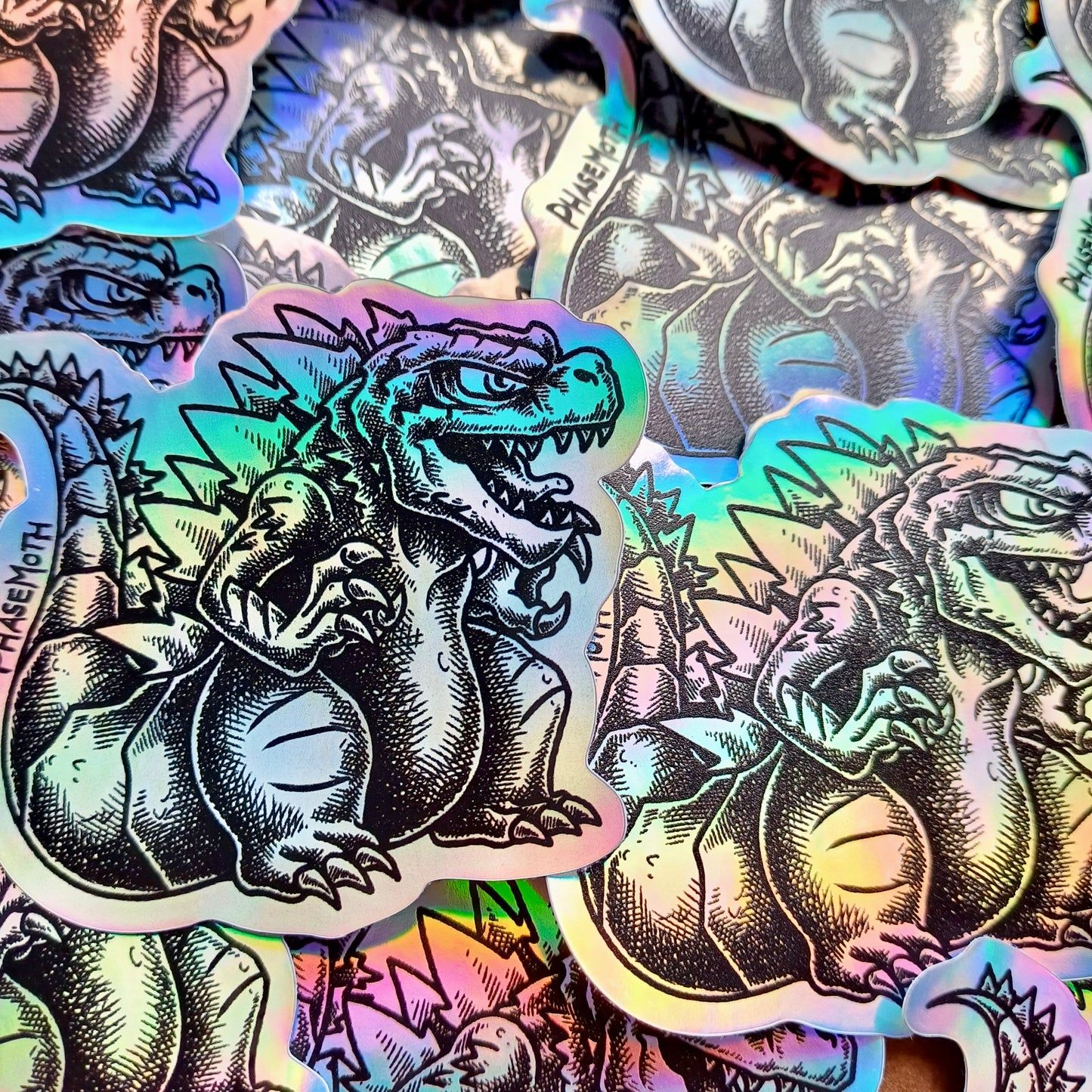 GODZILLA Holographic Vinyl Sticker