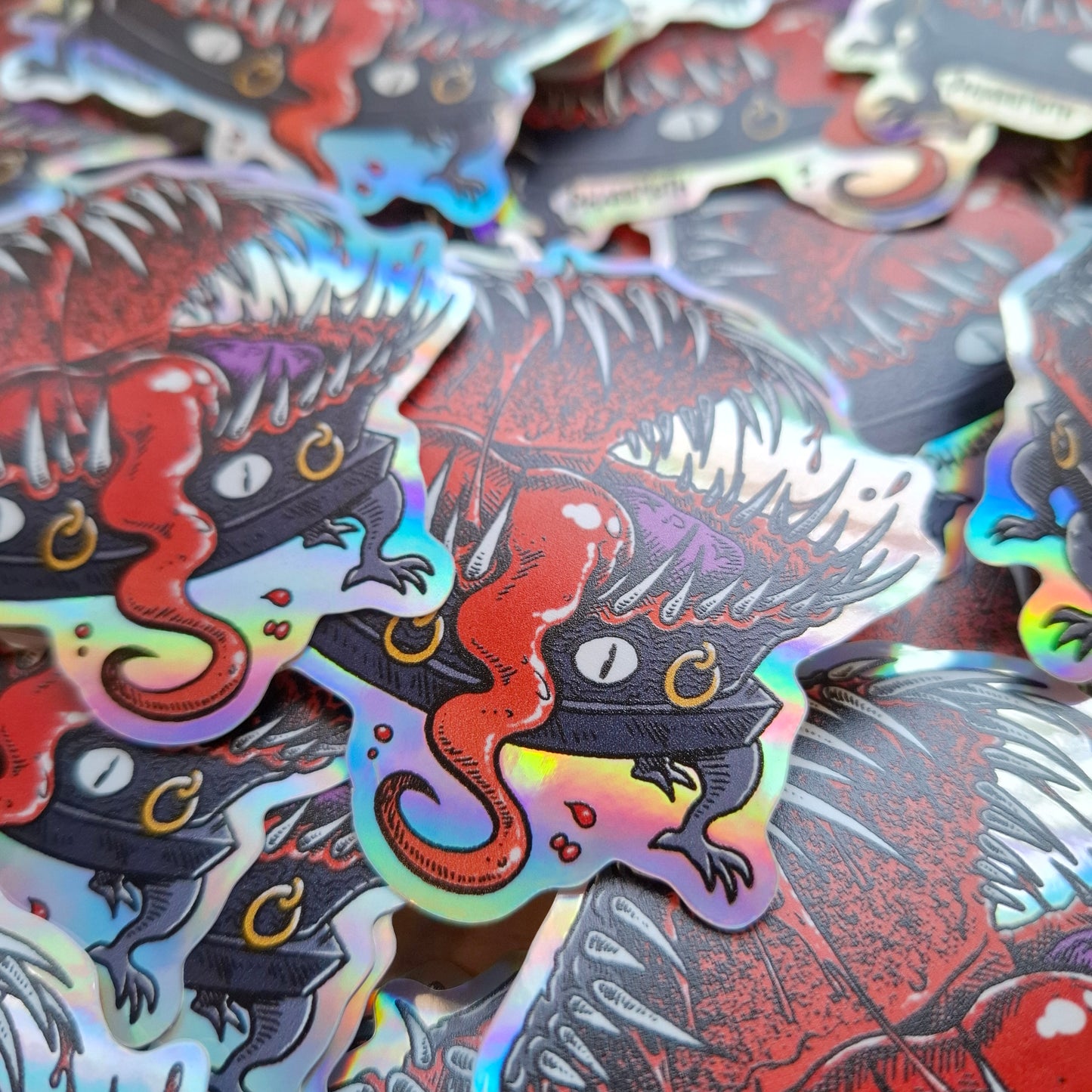 Coffin Mimic Holographic Vinyl Sticker