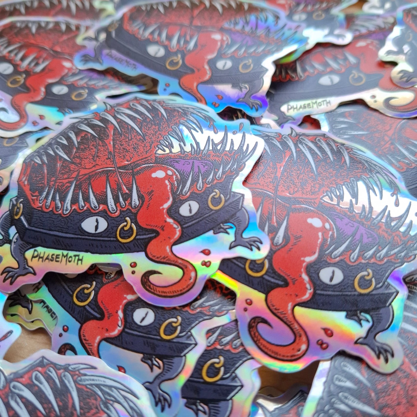 Coffin Mimic Holographic Vinyl Sticker