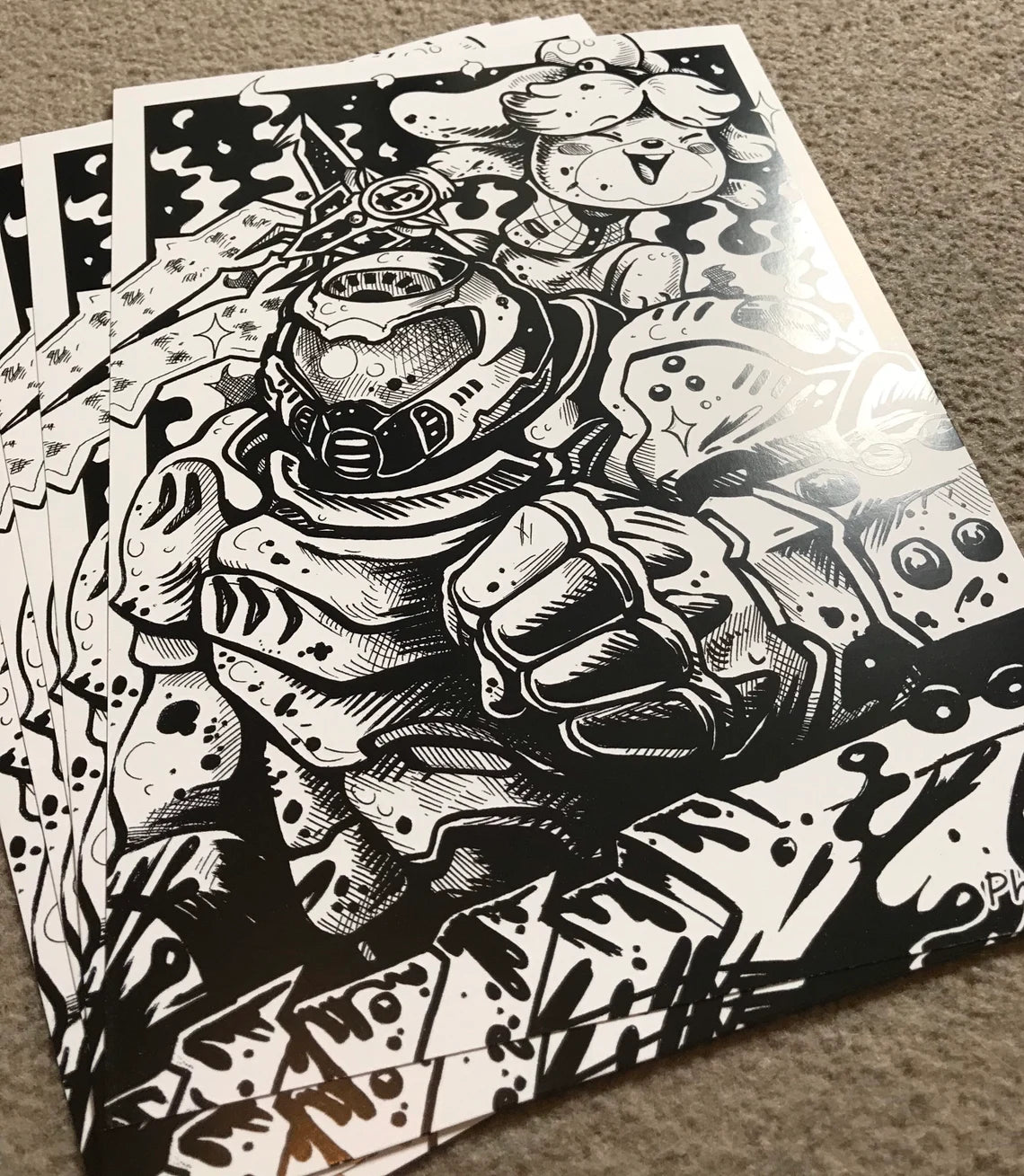 Doomguy & Isabelle DOOM Eternal Art Print