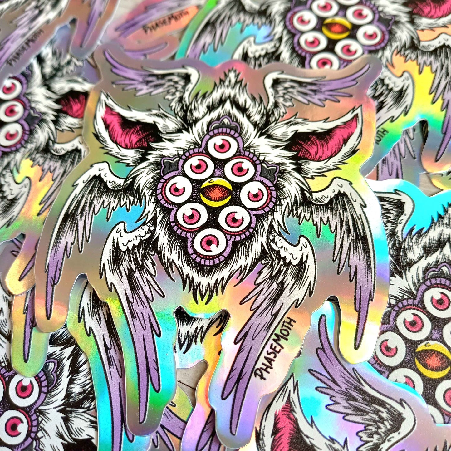 Furby Angel Horror Holographic Sticker