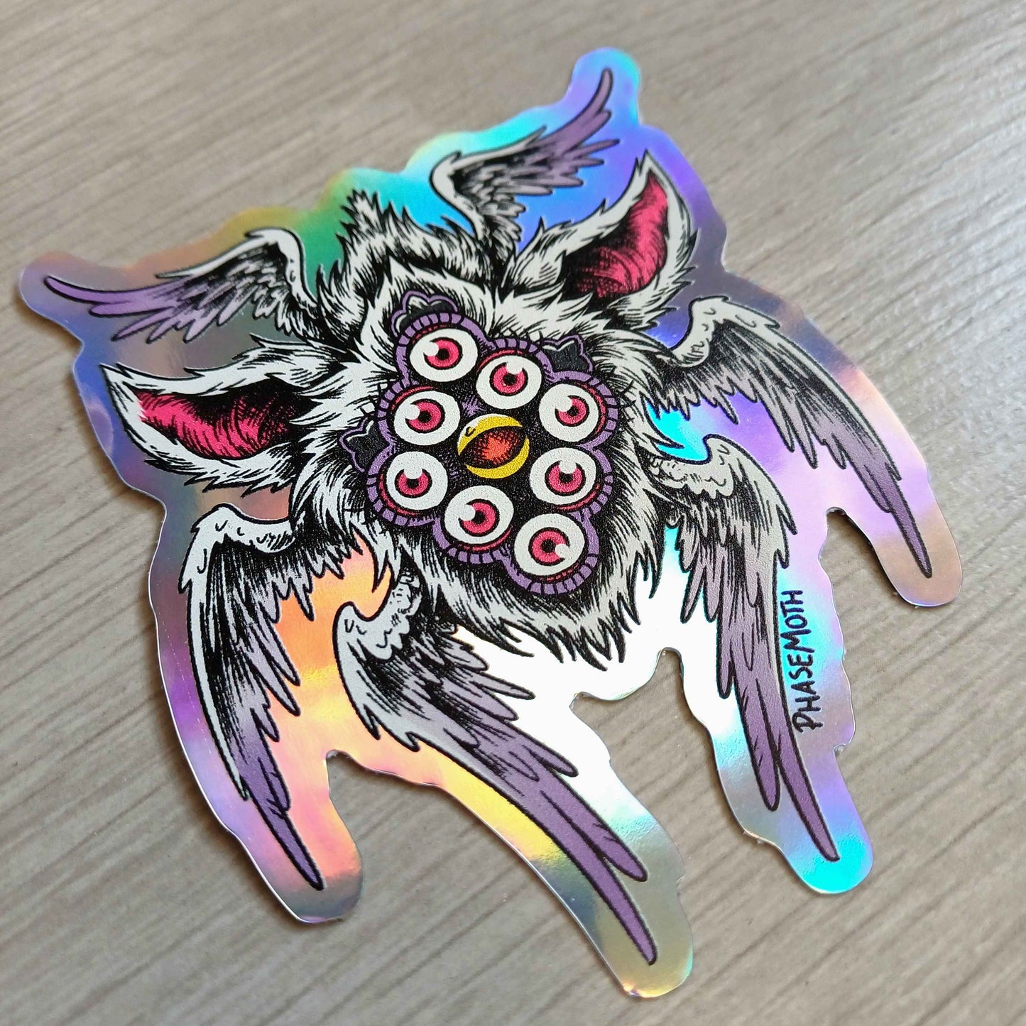 Furby Angel Horror Holographic Sticker