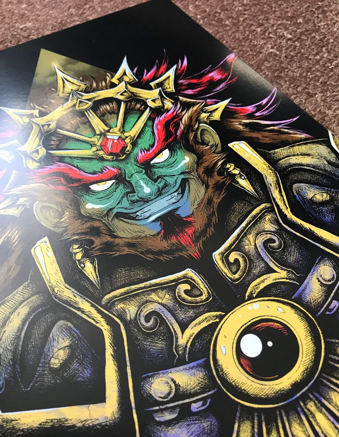 Ganondorf Zelda 35th Anniversary Fan Art Print