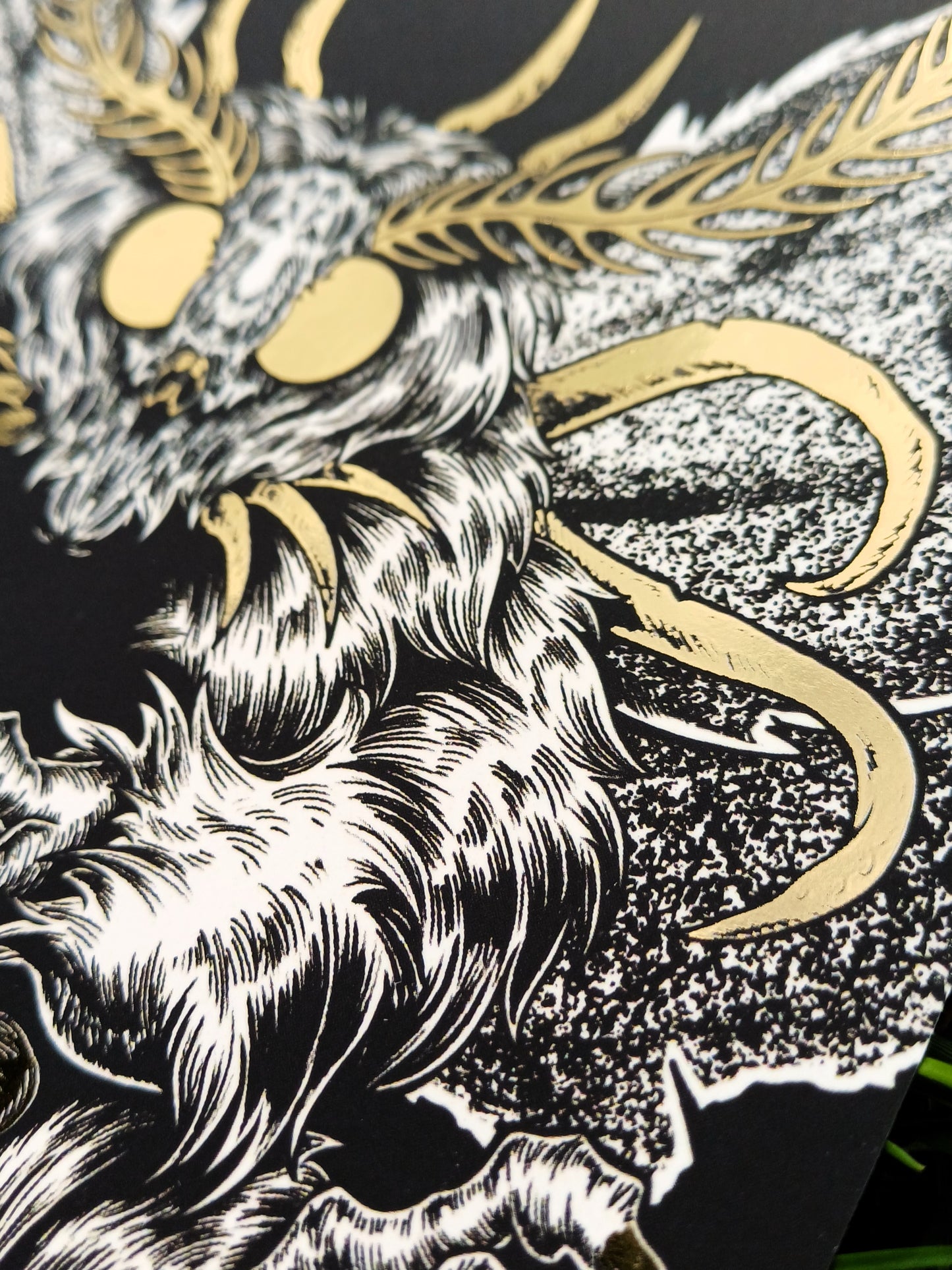 Foil Moth Beast Limited Edition Mini Print