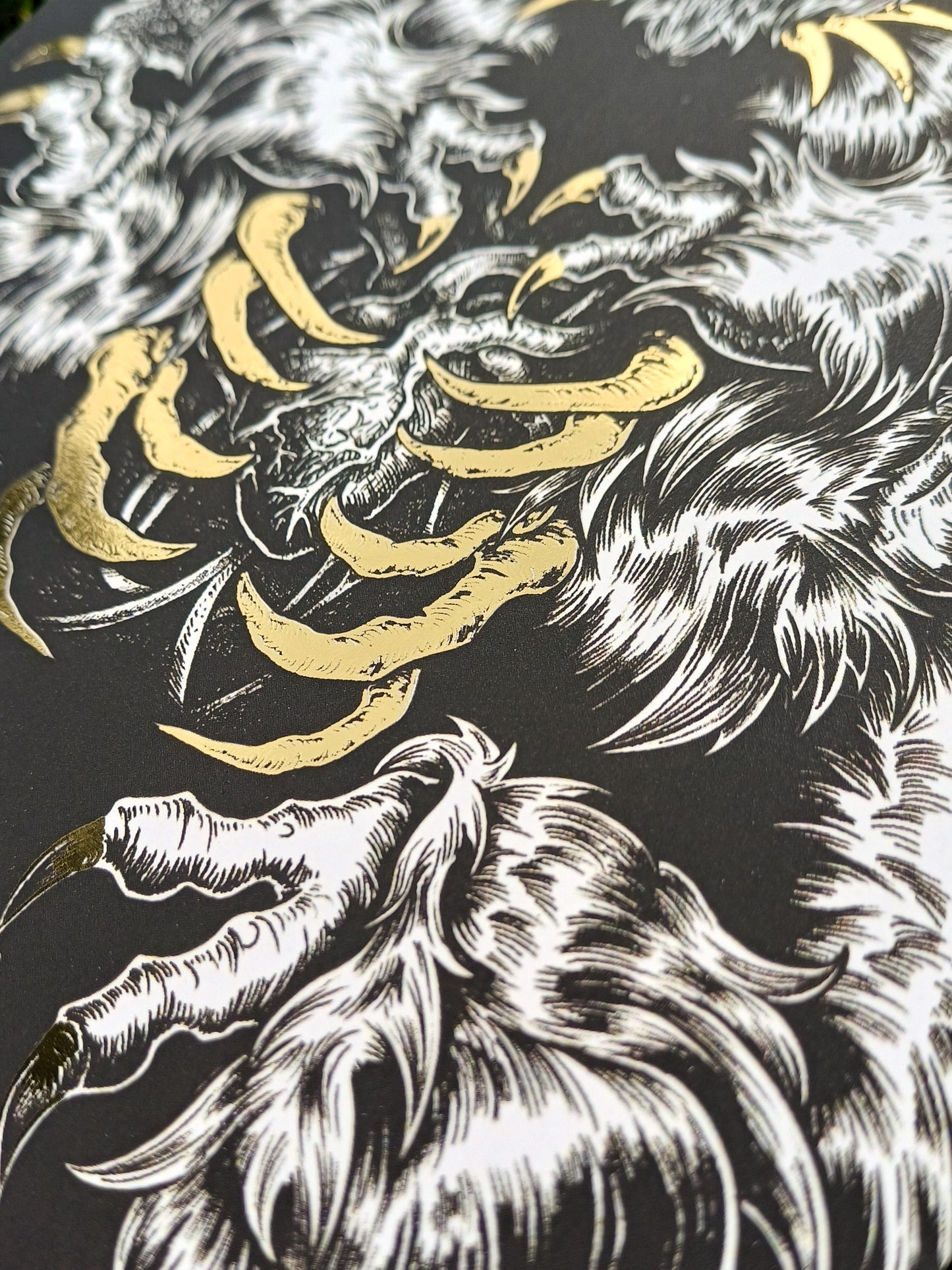 Foil Moth Beast Limited Edition Mini Print