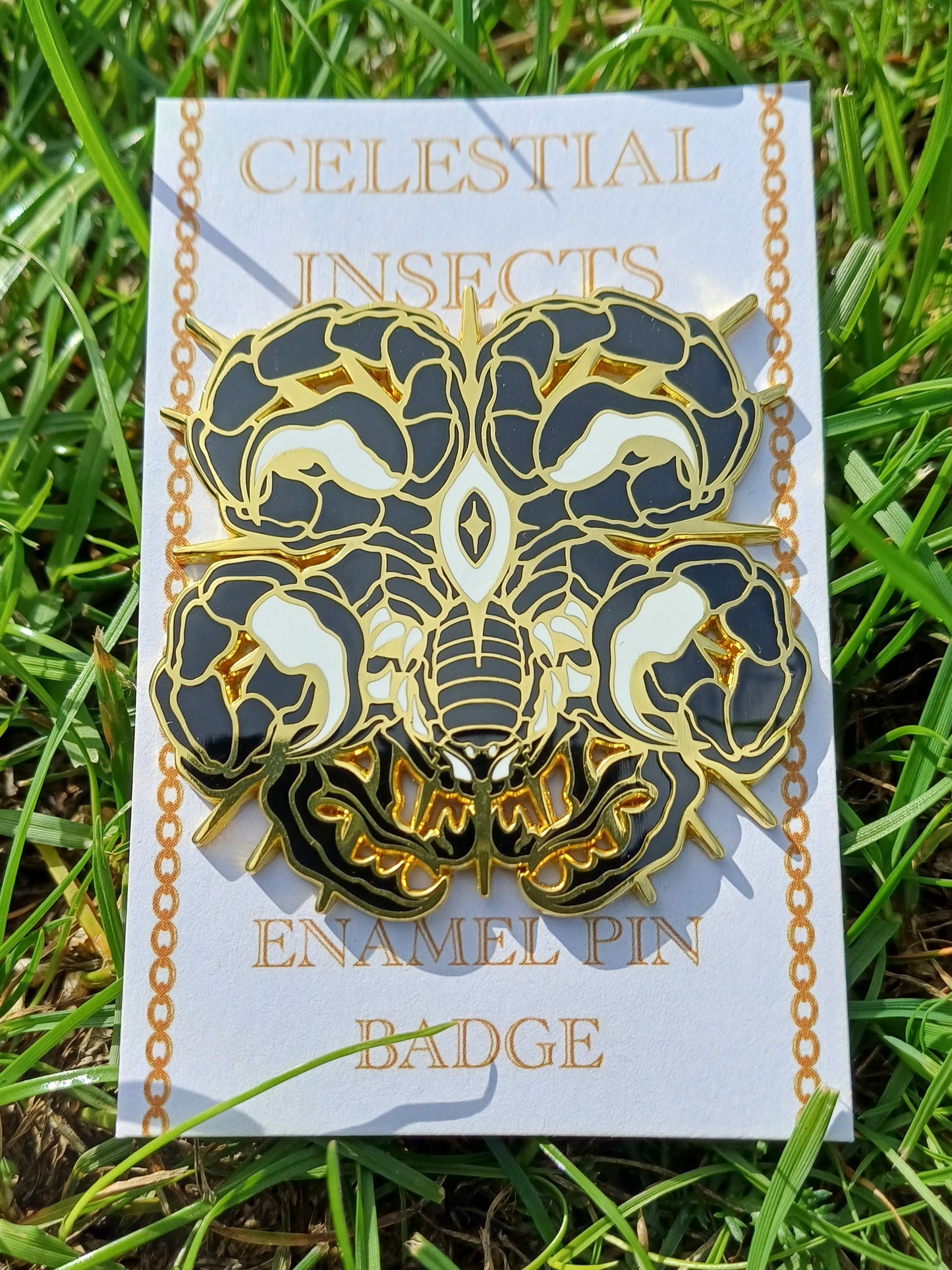 Celestial Scorpion Gold Enamel Pin