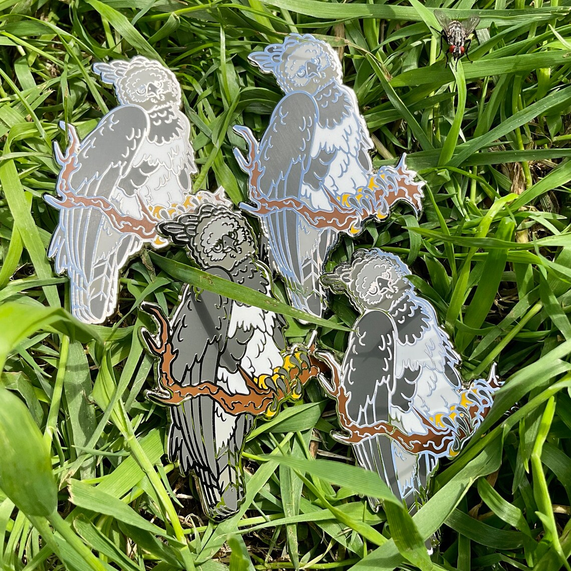 Harpy Eagle Silver Enamel Pin