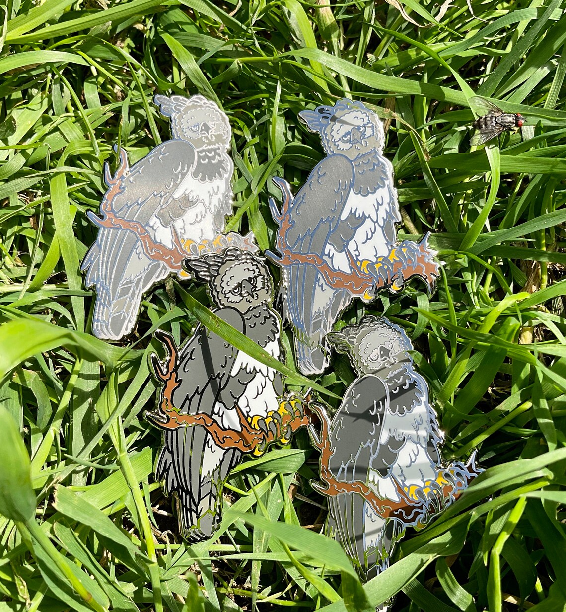 Harpy Eagle Silver Enamel Pin