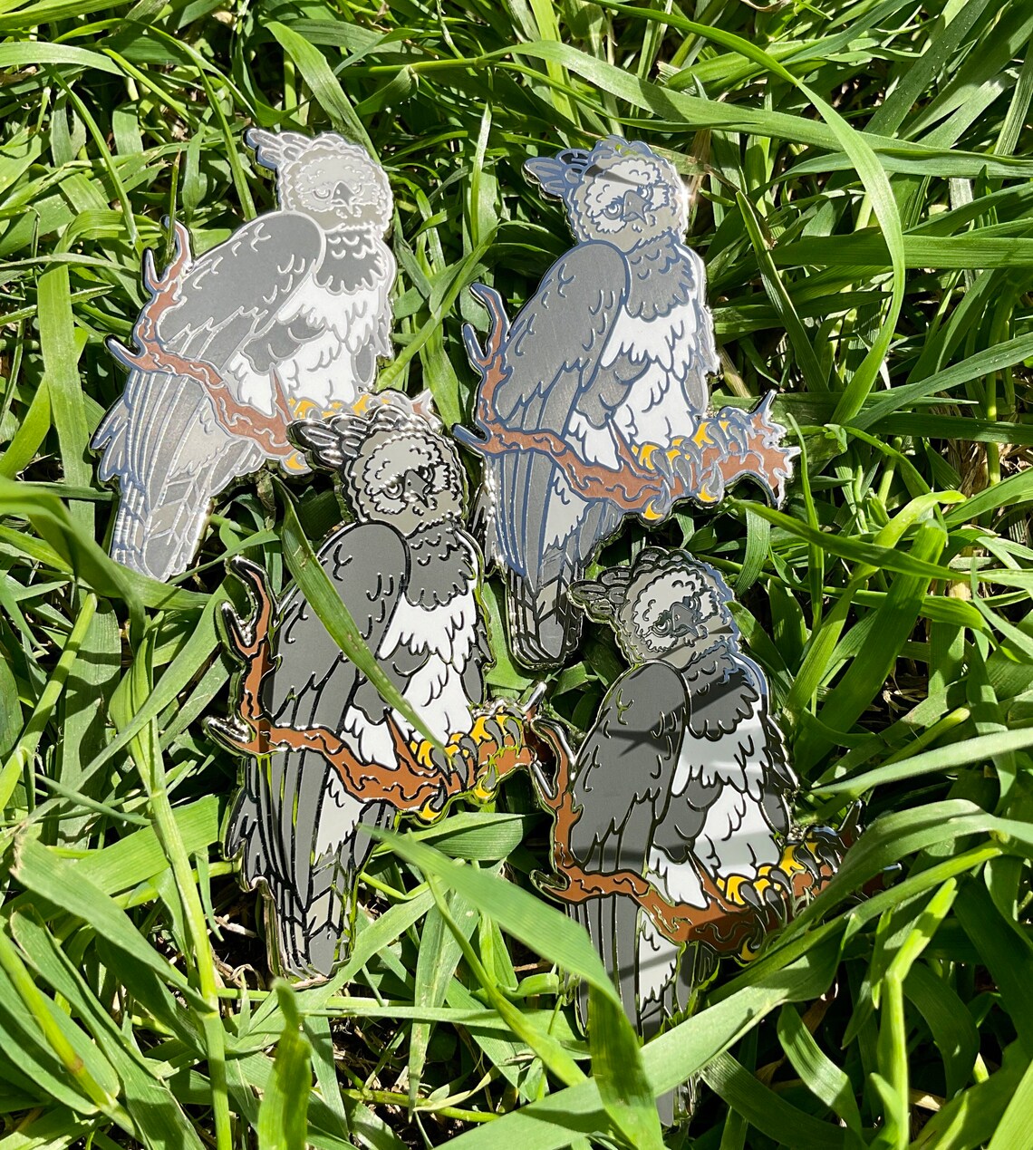 Harpy Eagle Silver Enamel Pin