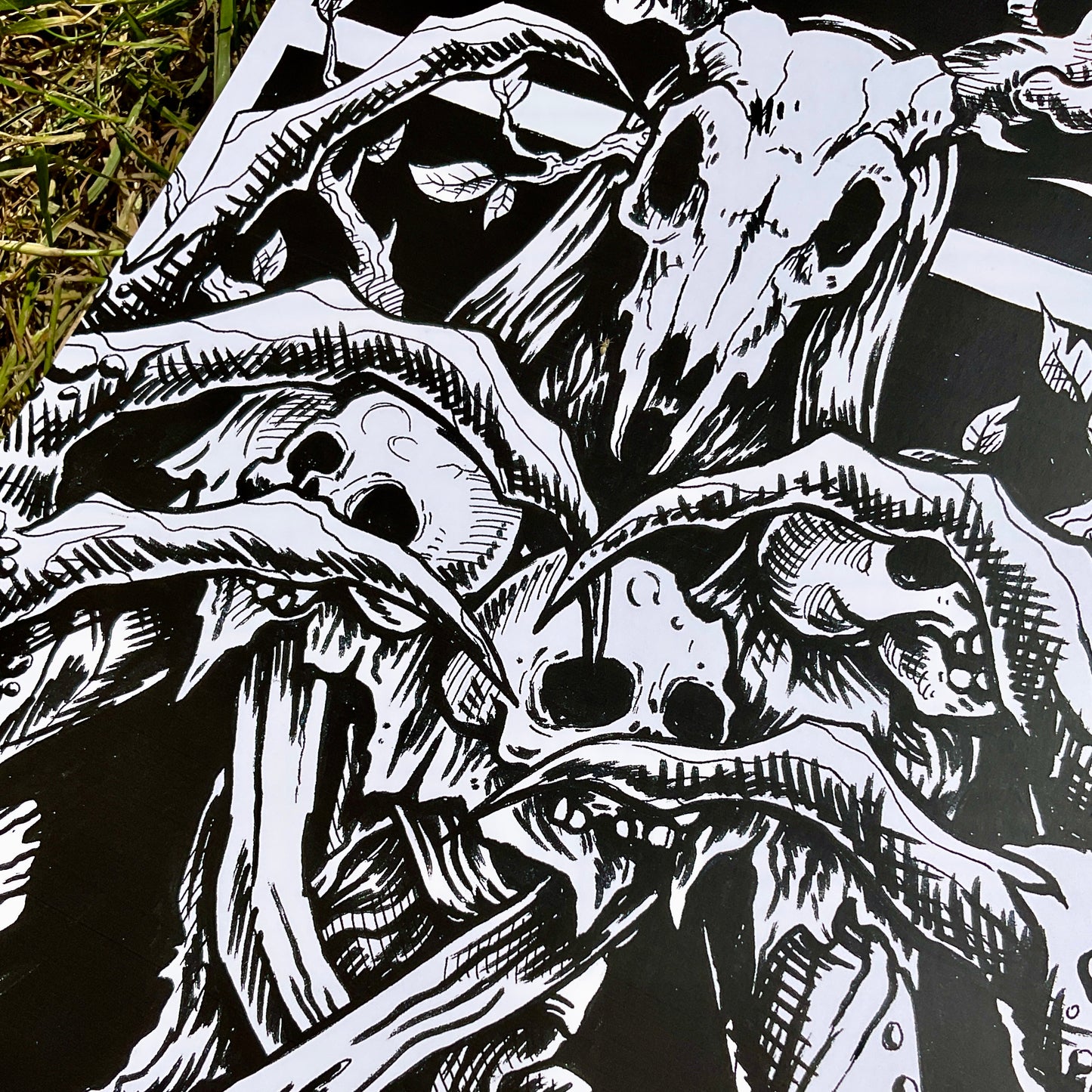 Leshy Monochrome Horror Art Print