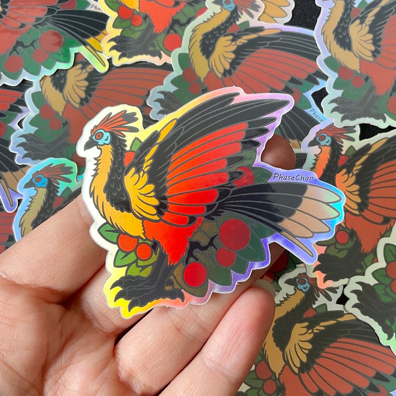 Hoonatron Sticker Hoatzin Holographic Vinyl Sticker – PhaseMoth