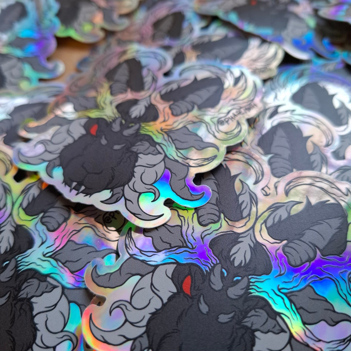 Jackalope Distorted Cryptid Holographic Vinyl Sticker