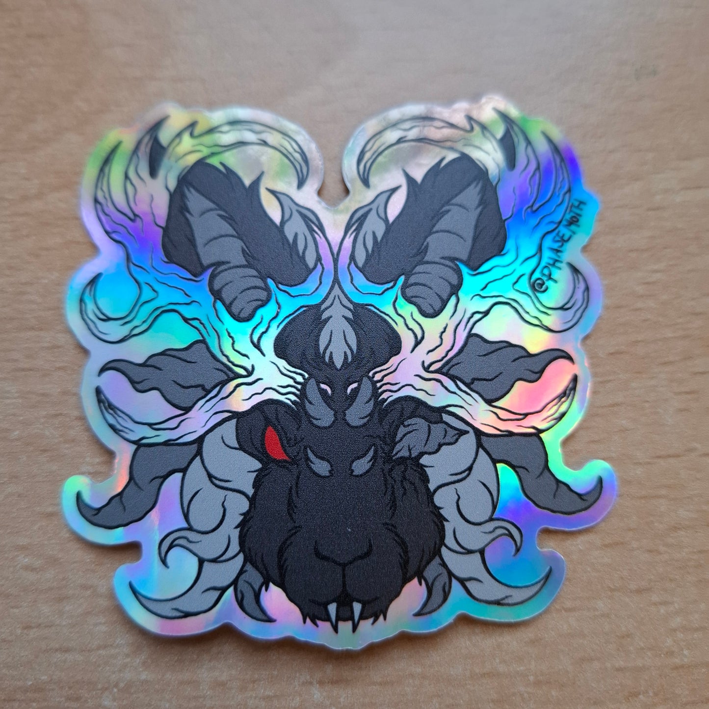 Jackalope Distorted Cryptid Holographic Vinyl Sticker