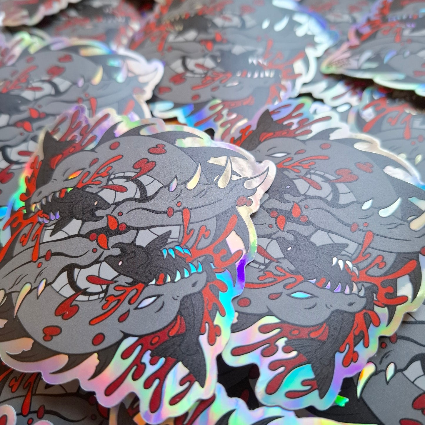 Nessie Distorted Cryptid Holographic Vinyl Sticker