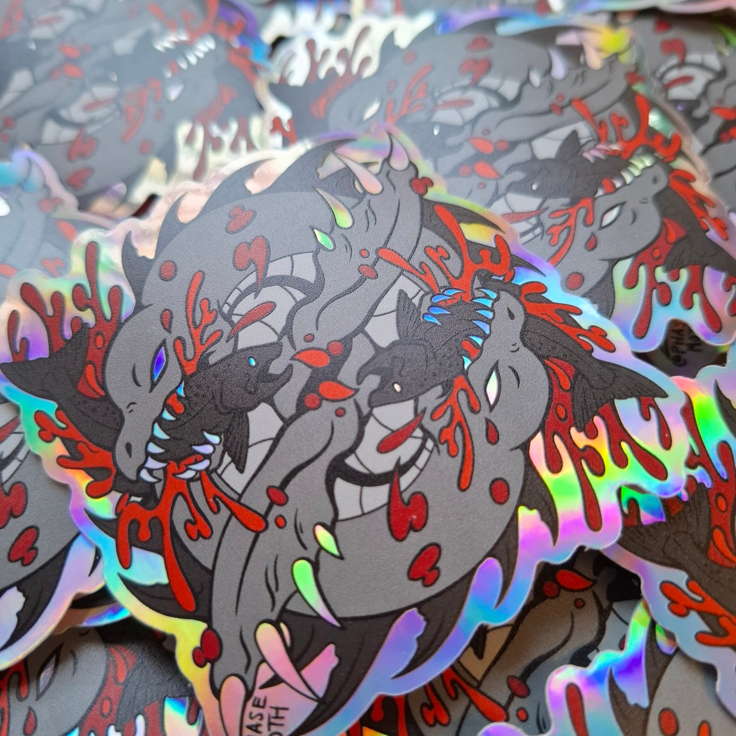 Nessie Distorted Cryptid Holographic Vinyl Sticker