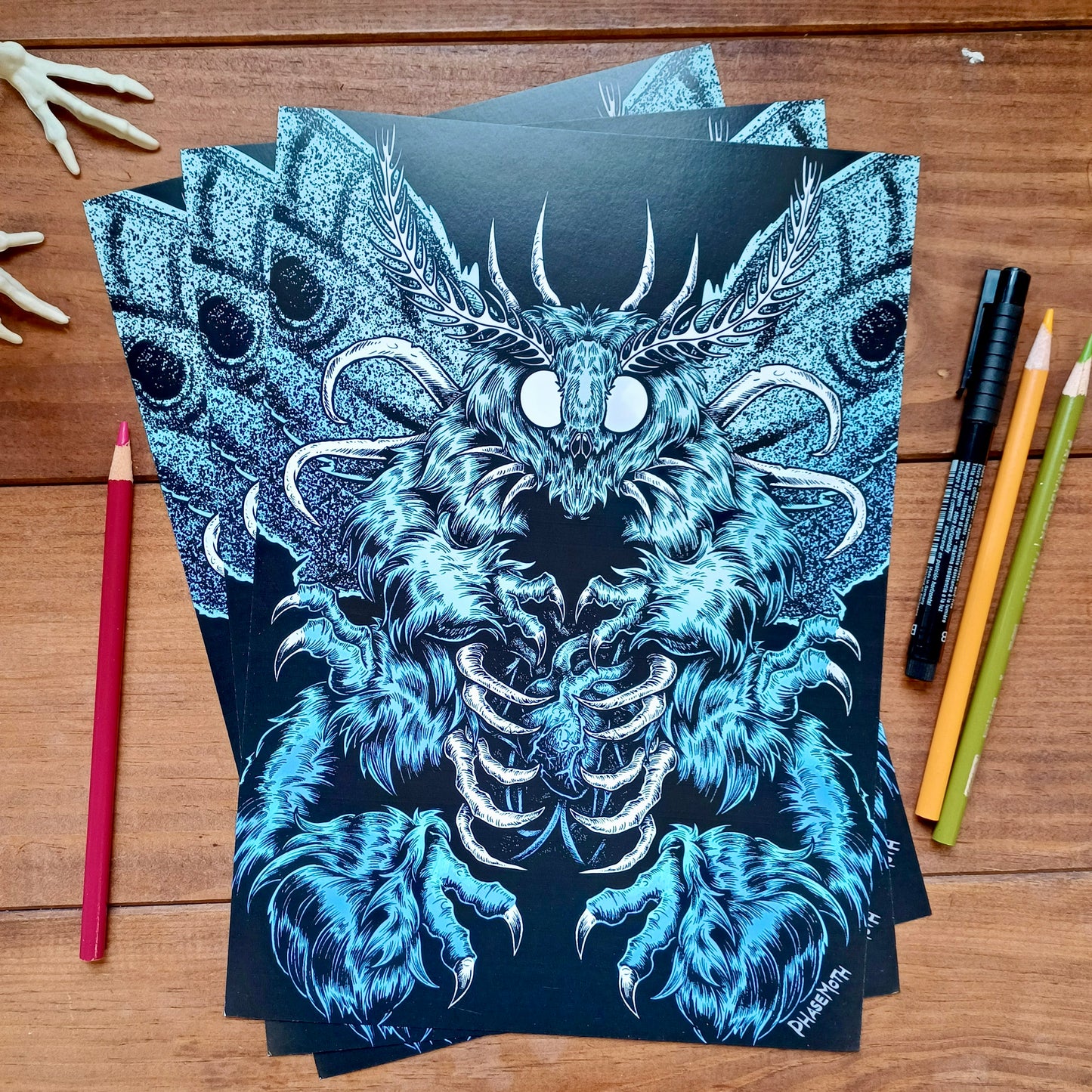 Moth Beast A4 Horror Art print