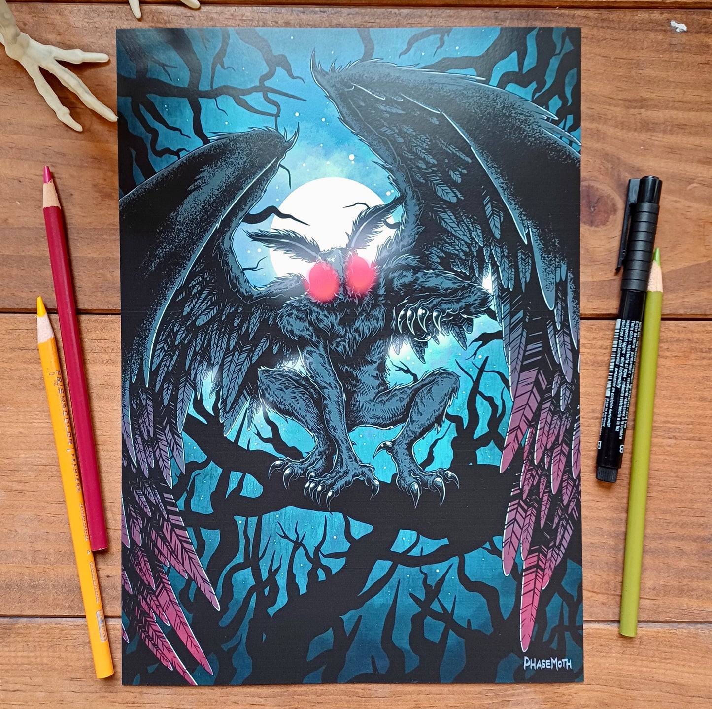 MOTHMAN A4 Art Print