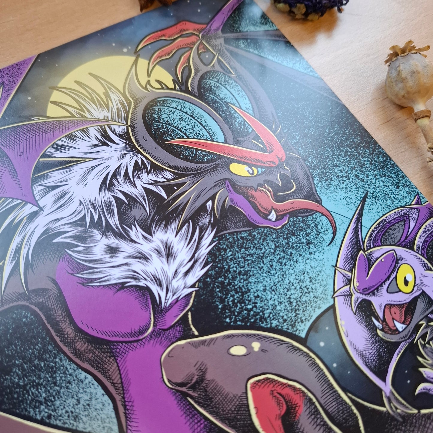 Noivern & Noibat A4 Art Print