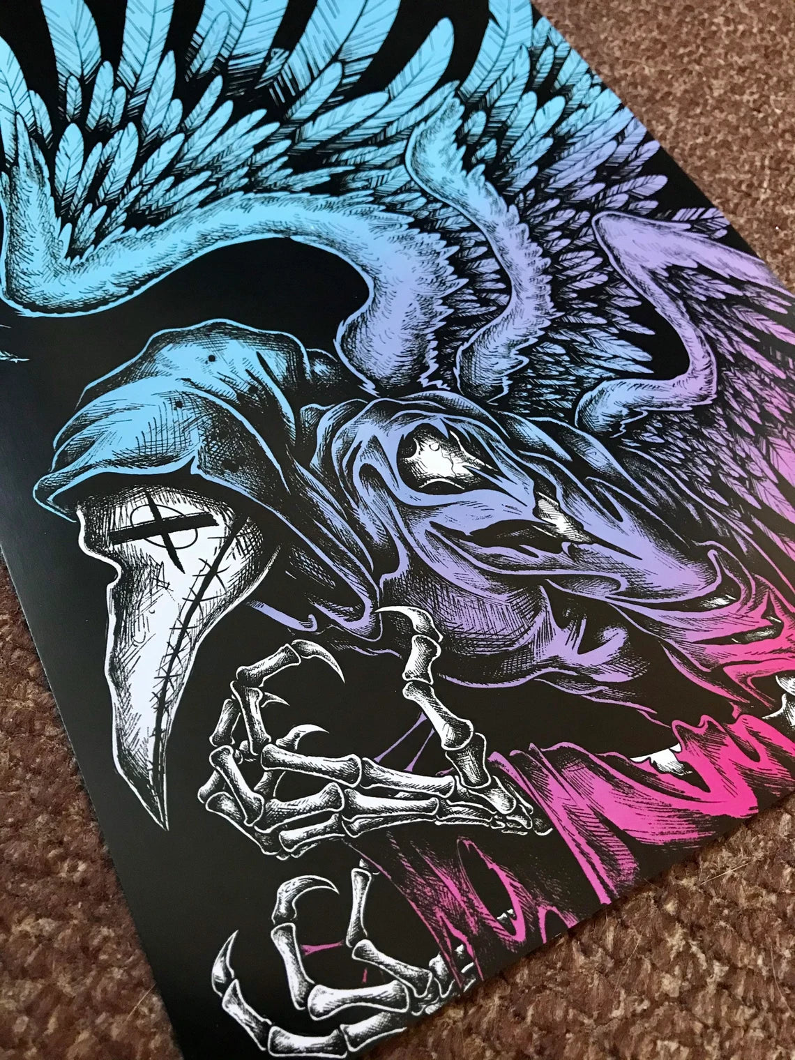 Feathered Plague Doctor Art Print