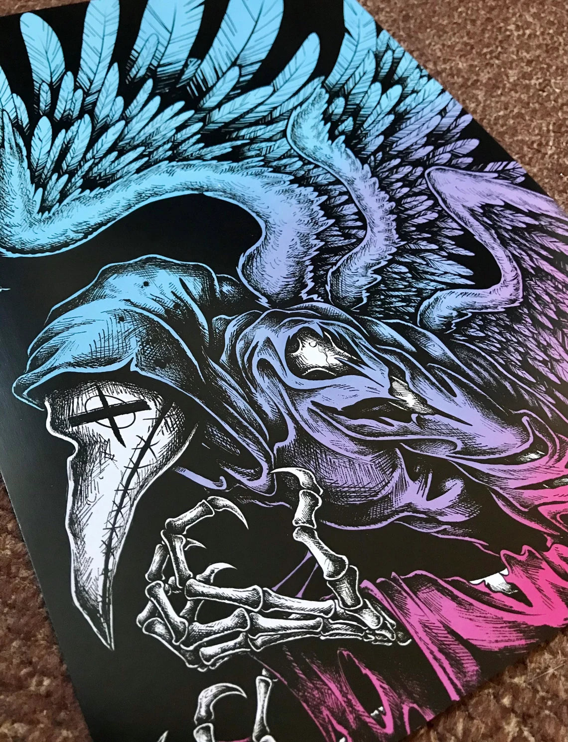 Feathered Plague Doctor Art Print