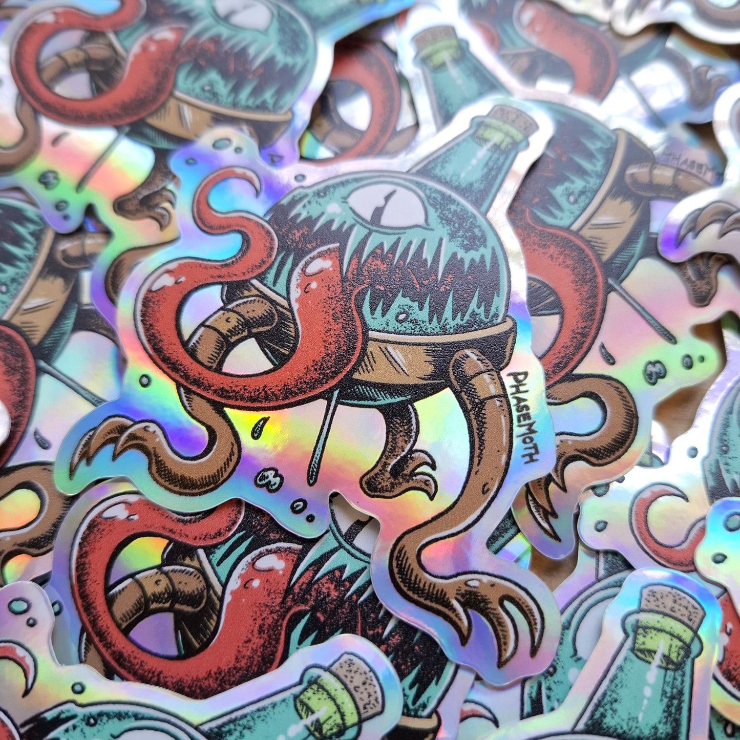 Potion Bottle Mimic Holographic Vinyl Sticker