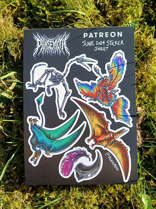 Pterosaur A6 Sticker Sheet