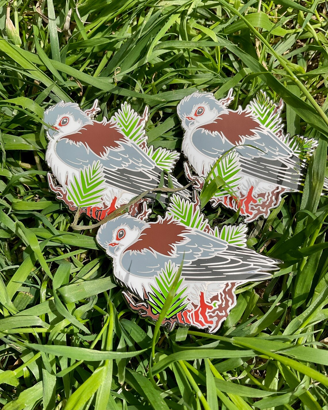 Pygmy Falcon Silver Enamel Pin