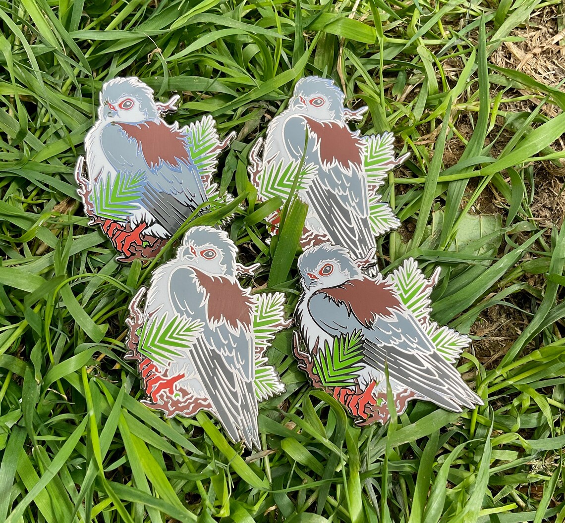 Pygmy Falcon Silver Enamel Pin