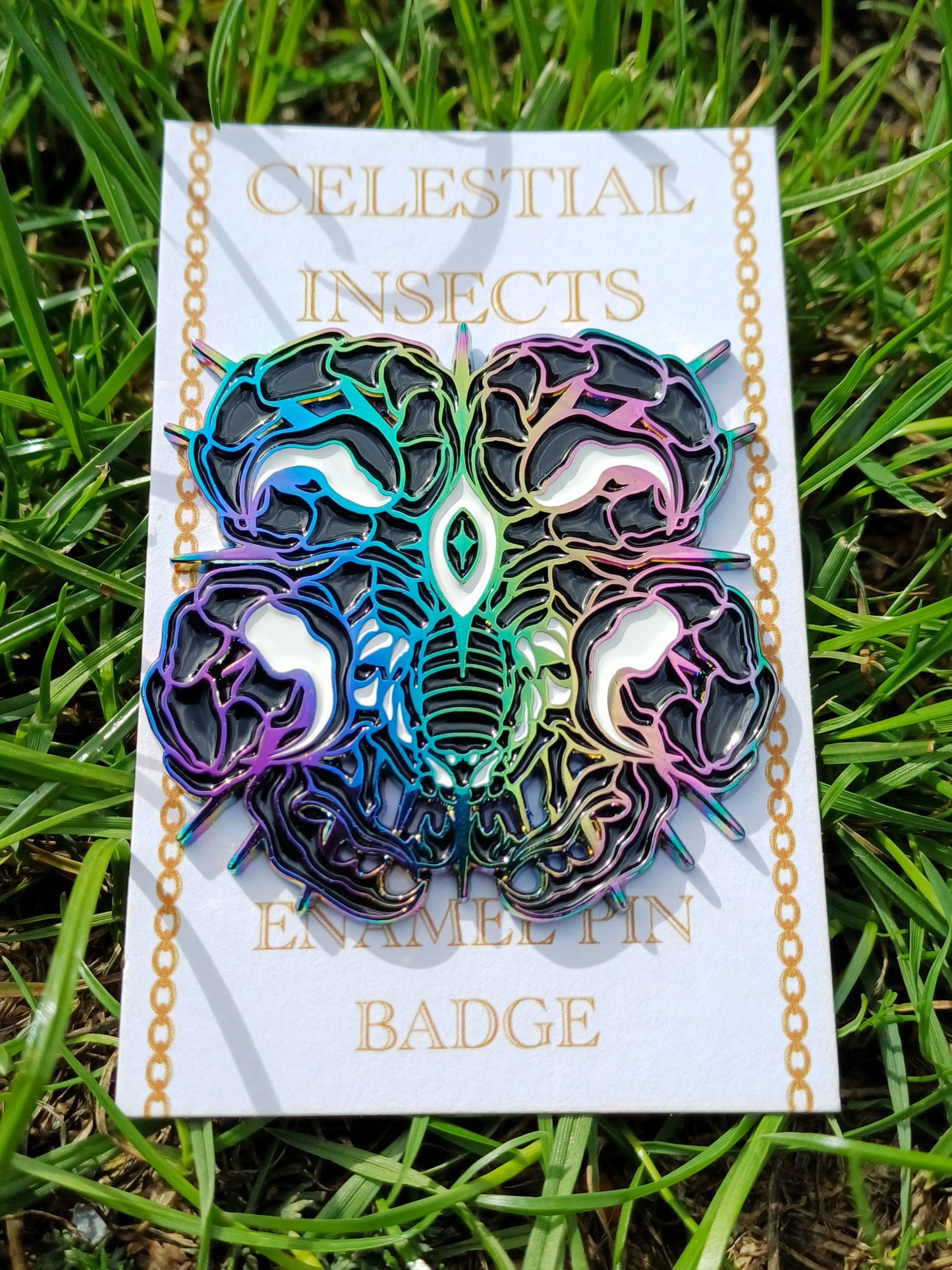Celestial Scorpion Rainbow Enamel Pin