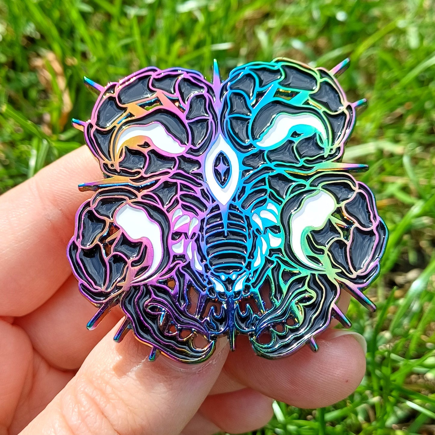 Celestial Scorpion Rainbow Enamel Pin
