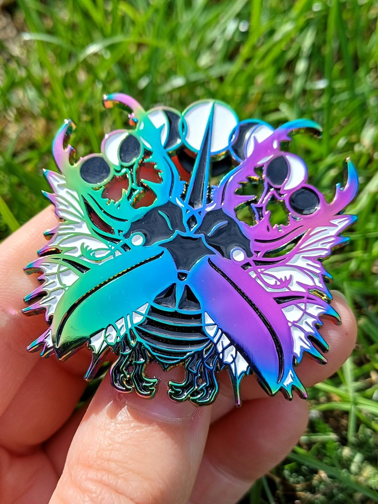 Celestial Stag Beetle Rainbow Enamel Pin