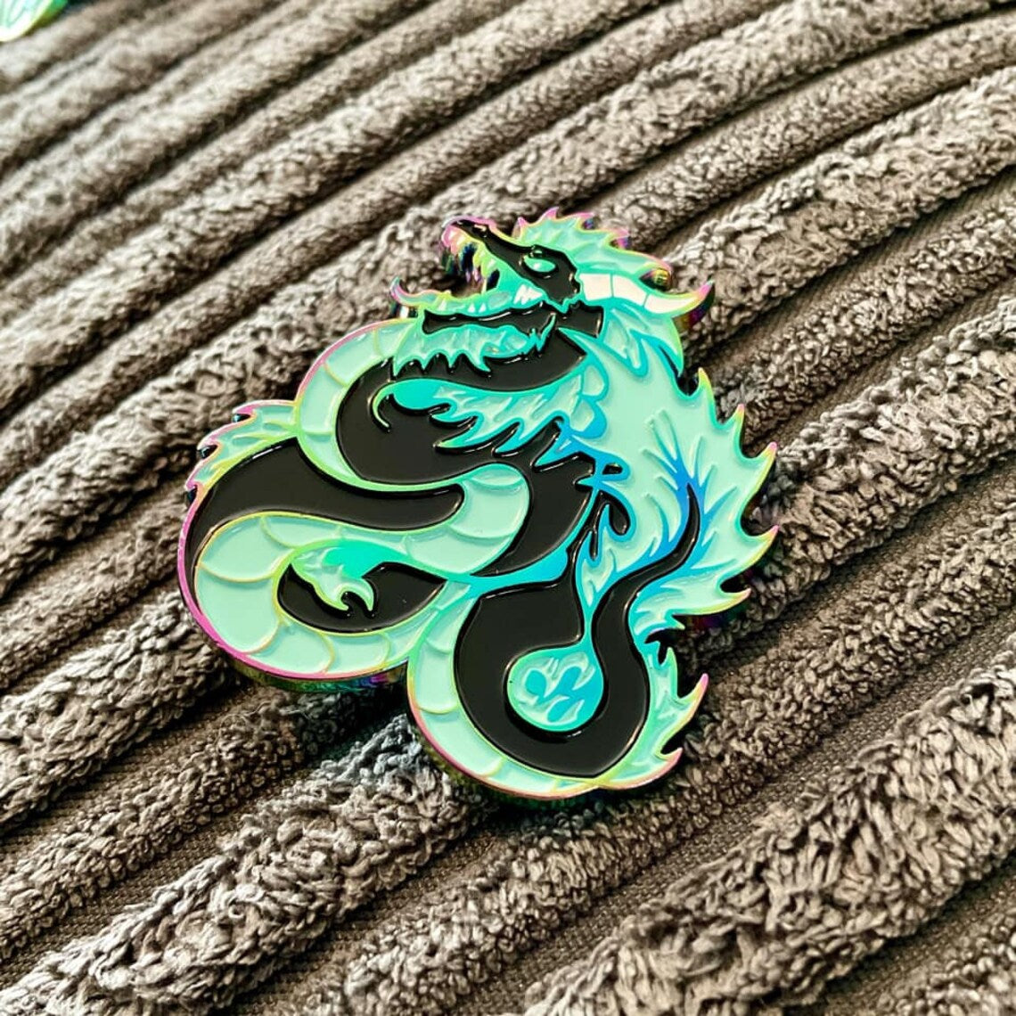 Sea Serpent Rainbow Enamel Pin