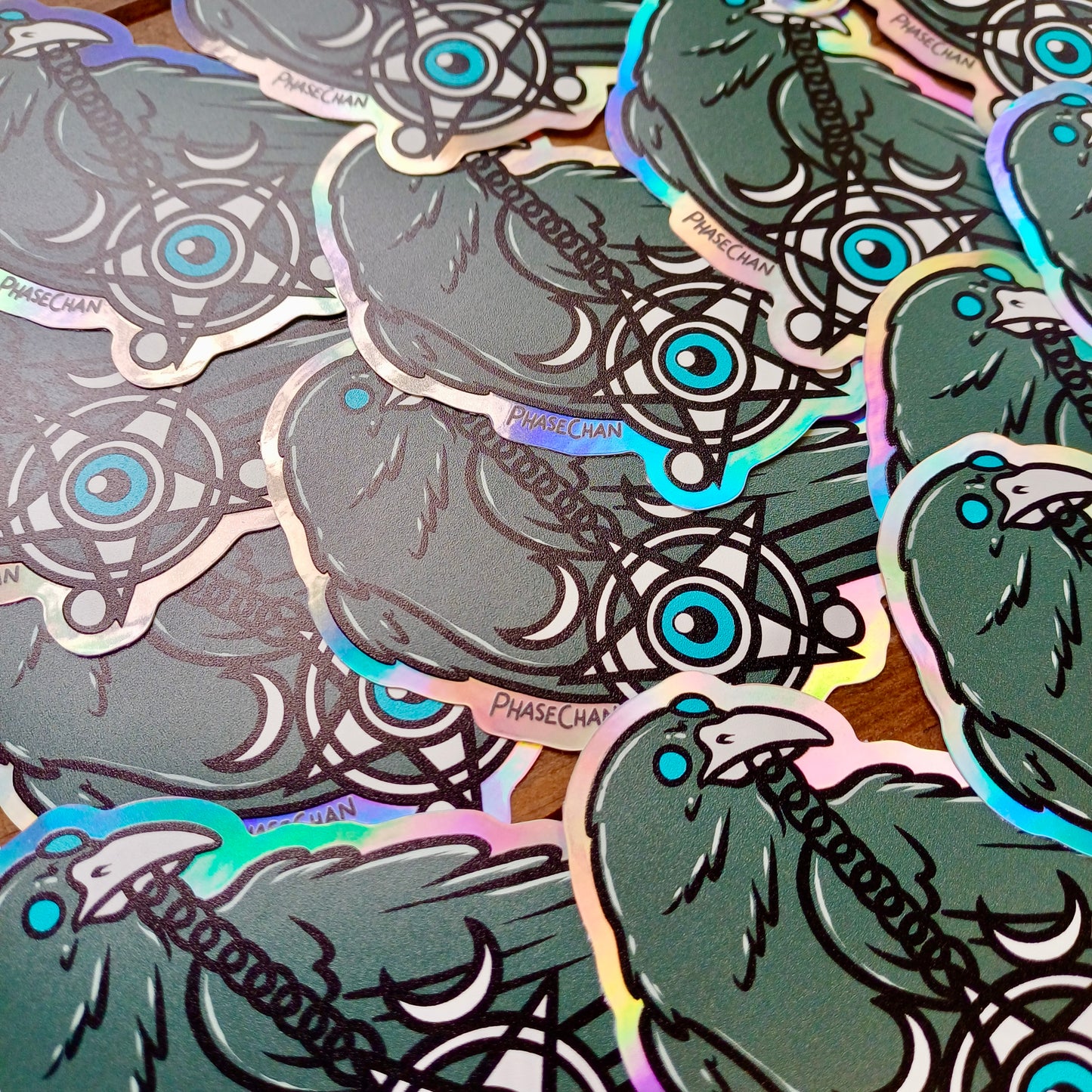 Raven Familiar Holographic Vinyl Sticker