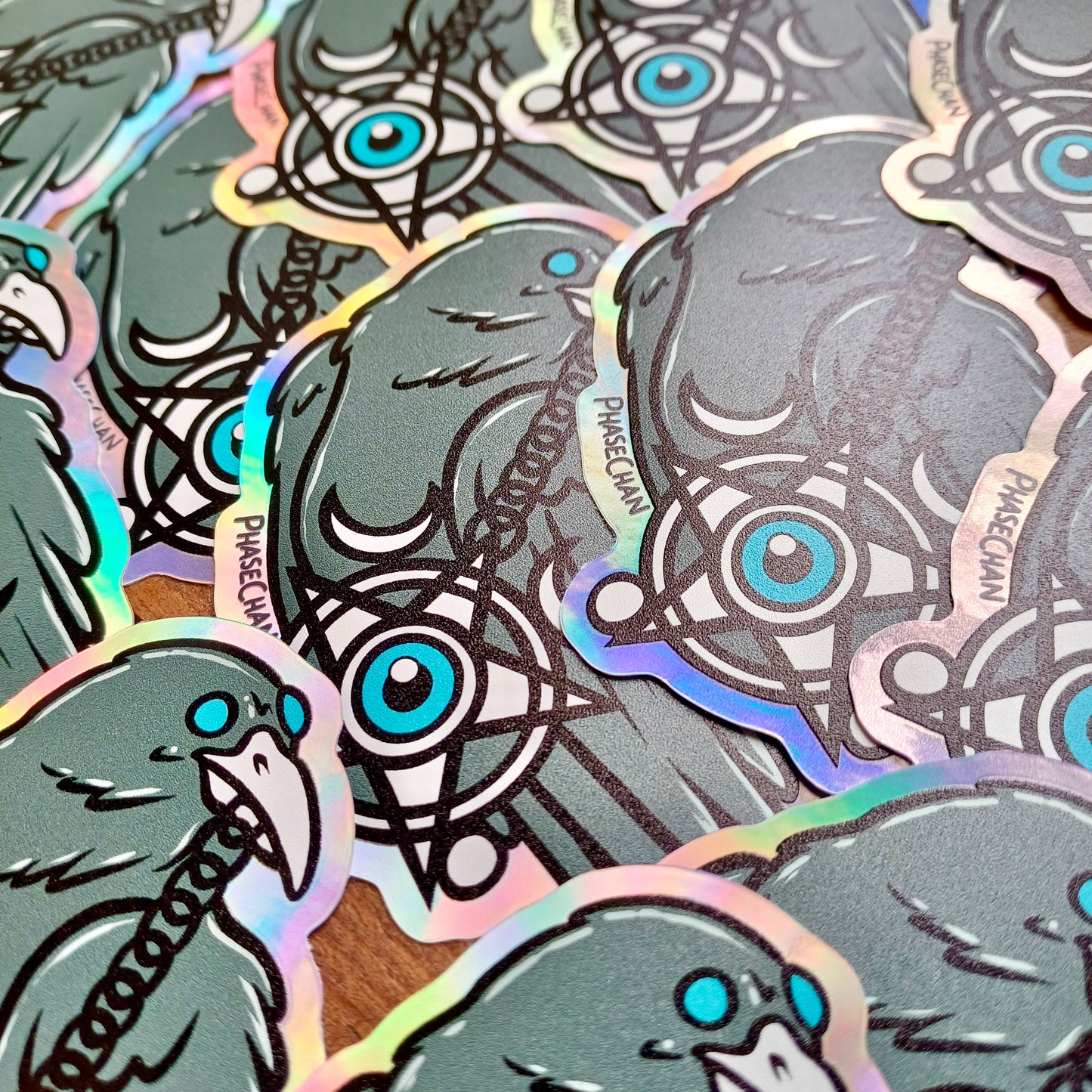 Raven Familiar Holographic Vinyl Sticker