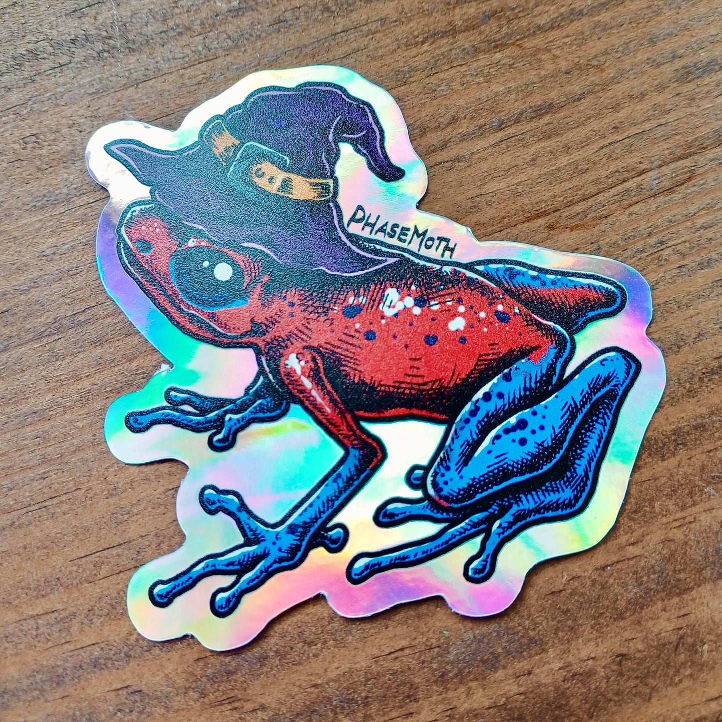 Poison Dart Frog Holographic Vinyl Sticker