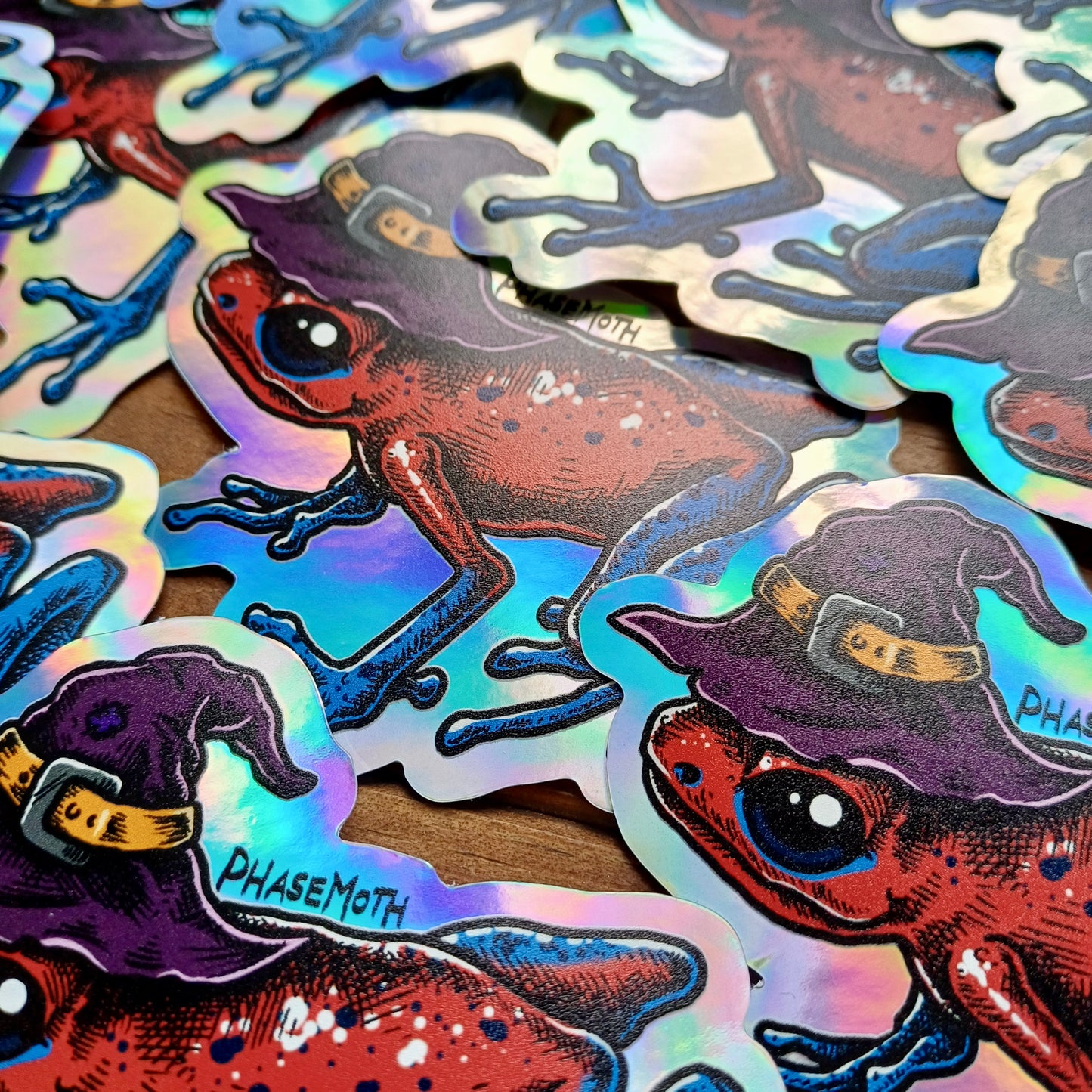 Poison Dart Frog Holographic Vinyl Sticker